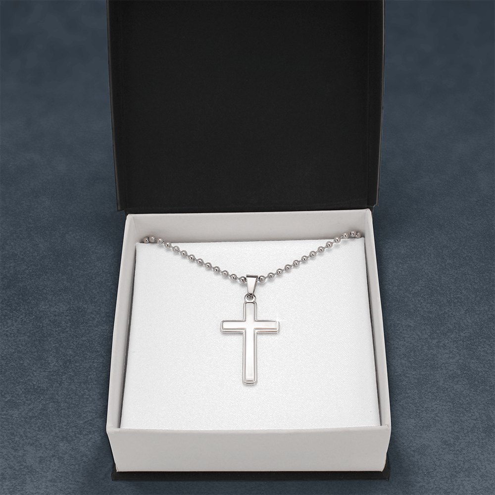 Wear Your Faith — Handcrafted Cross Necklace on Ball Chain