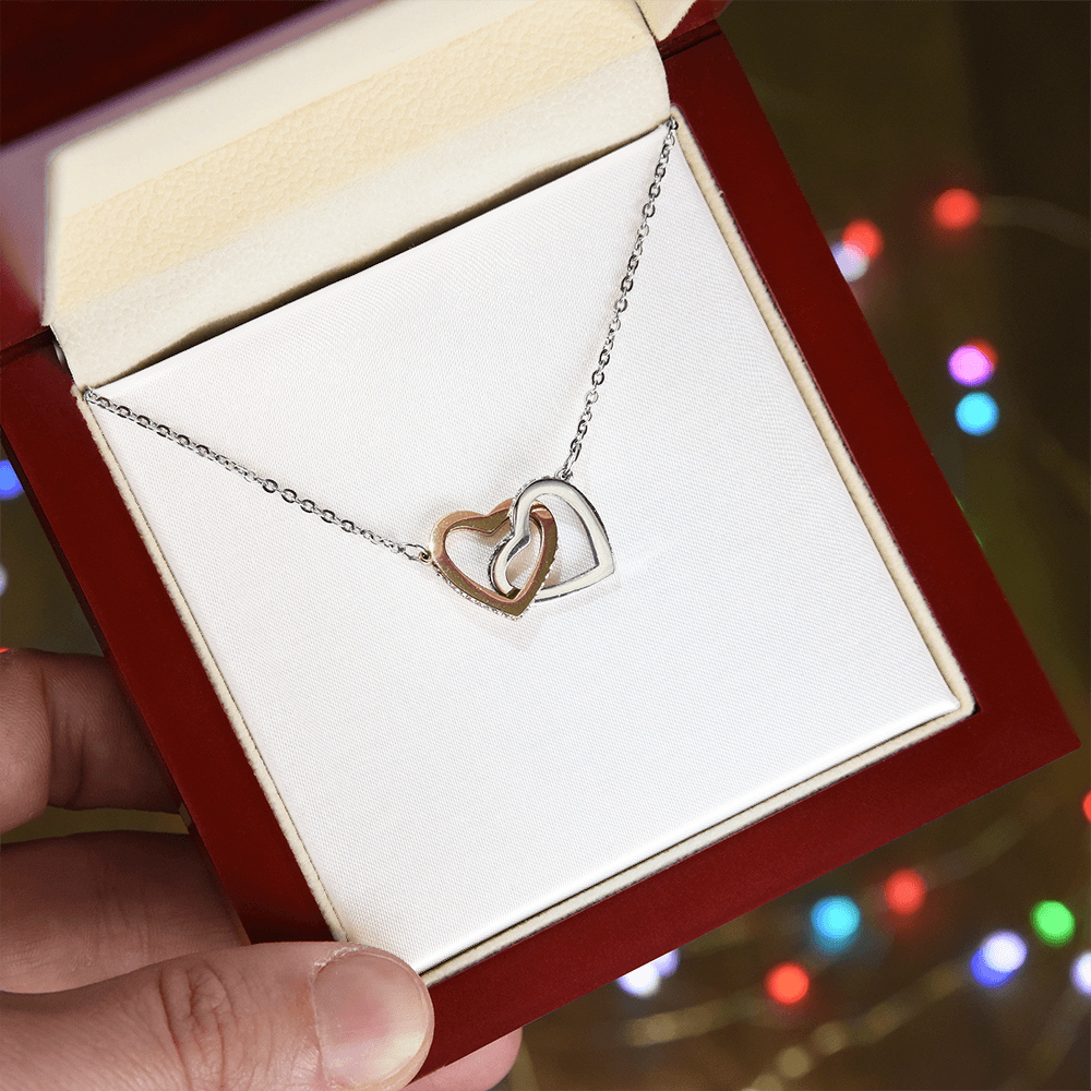 Two Hearts, One Love — Interlocking Heart Necklace Gift for Her