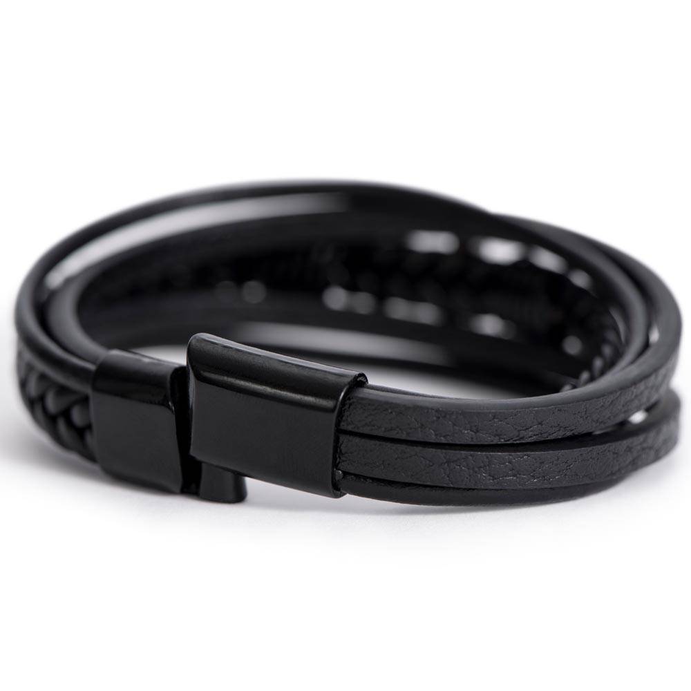 Strength & Faith — Men's Cross Bracelet Gift for Him