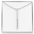 Four Sides of Love — Personalized Engraved Bar Necklace for Her