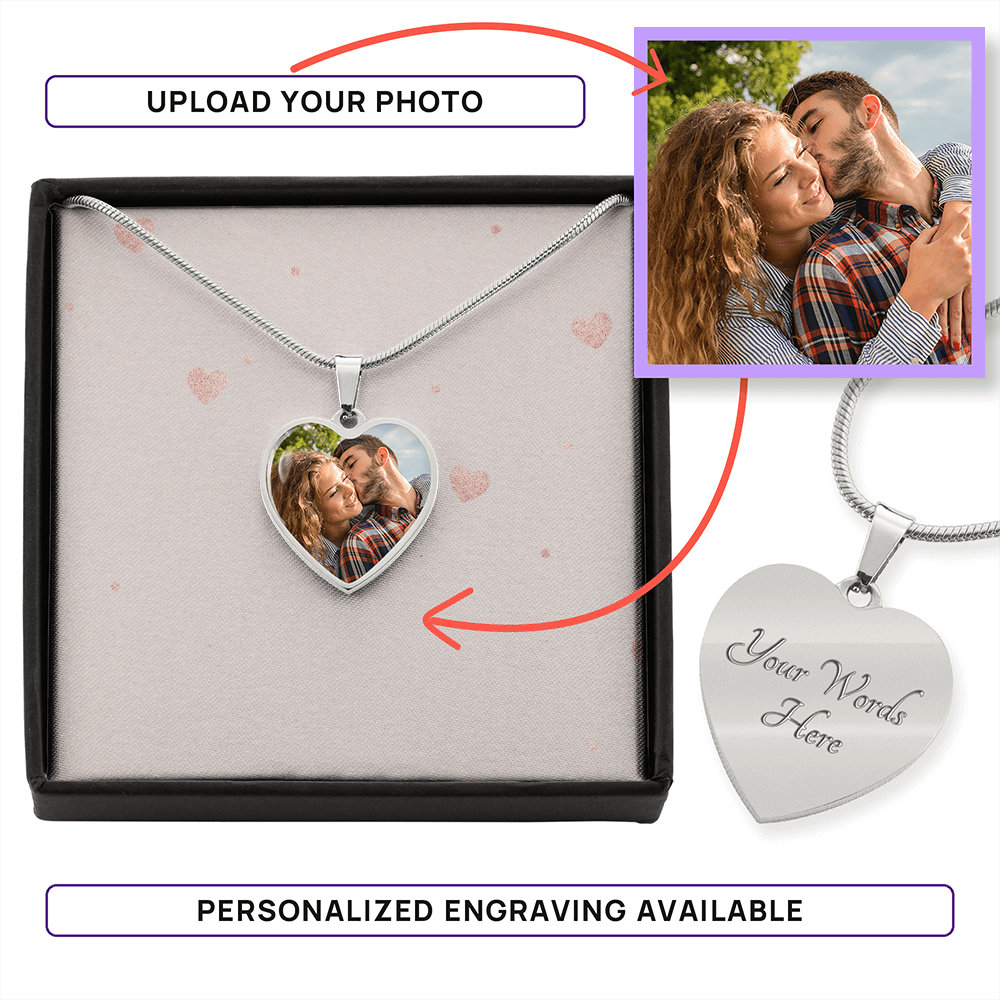 Your Photo, My Heart — Custom Picture Necklace Gift for Her