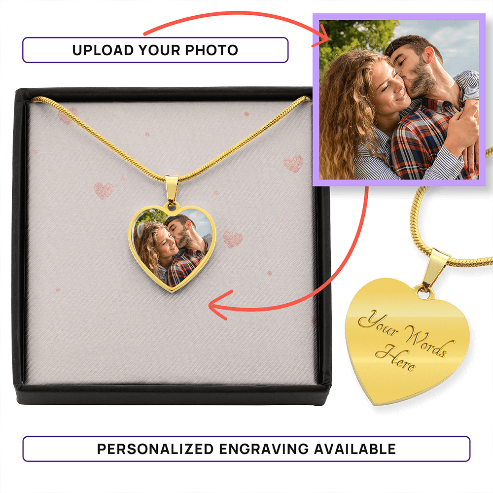 Your Photo, My Heart — Custom Picture Necklace Gift for Her